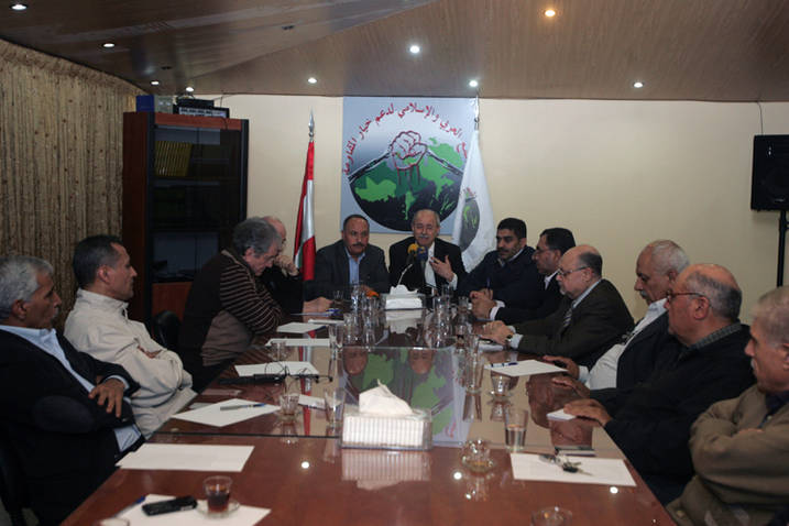 الأستاذان خالد عبد المجيد وعبد الكريم الشرقي في ضيافة التجمّع العربي والإسلامي لدعم خيار المقاومة 1 15 11 12 159841015