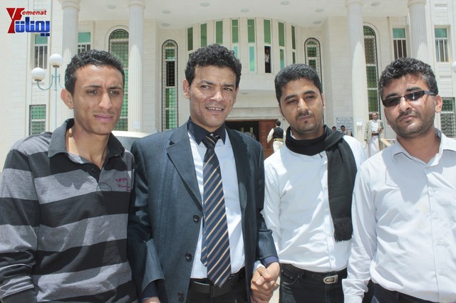 جلسة محاكمة رئيس تحرير صحيفة الأولى ومحمد العبسي في محكمة الصحافة والمطبوعات بصنعاء 24