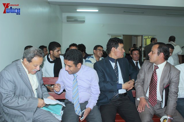 جلسة محاكمة رئيس تحرير صحيفة الأولى ومحمد العبسي في محكمة الصحافة والمطبوعات بصنعاء 53