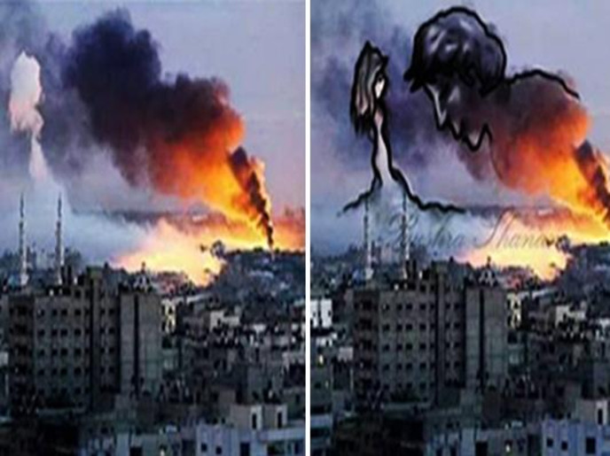 دمار غزة الى لوحات فنية