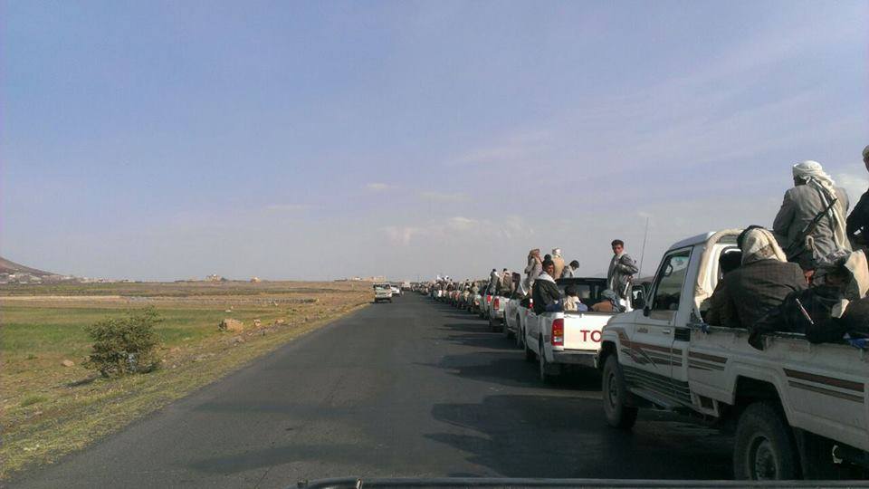 وصول اكبر قافلة قبلية الى مخيمات الحوثي