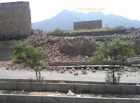 سور الاصلاحية المركزية الواقعة غرب مدينة تعز