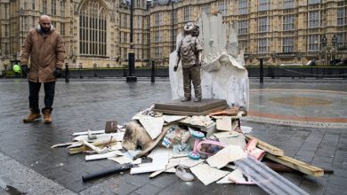 جابت حافلات تتهم ابن سلمان بجرائم حرب في اليمن العاصمة لندن جيتي