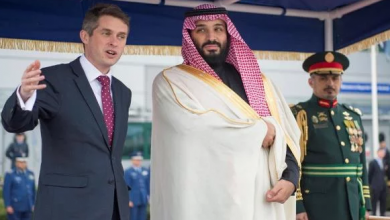 محمد بن سلمان ووزير الدفاع البريطاني