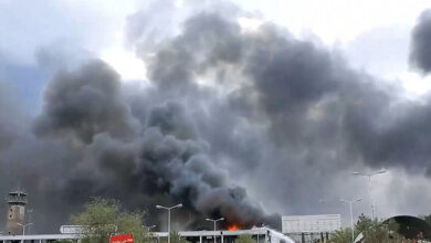 القصف الإسرائيلي على مطار صنعاء