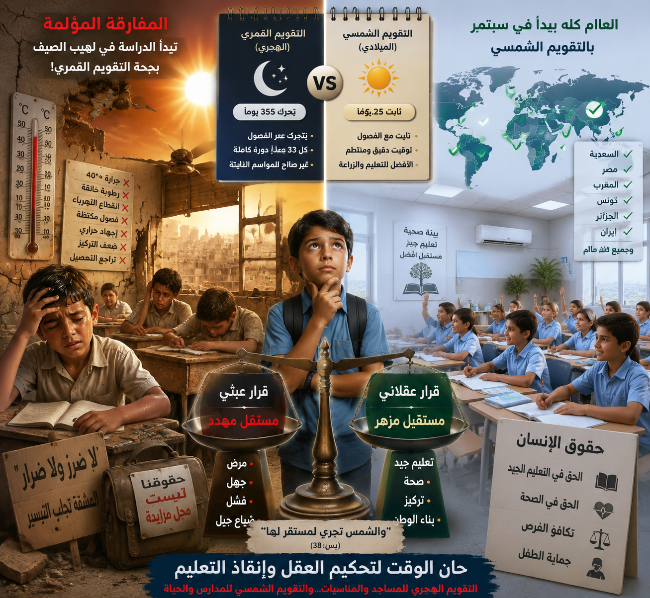 الكارثة التربوية لاعتماد التقويم القمري في بدء العام الدراسي.. دراسة في انتهاك الحق الإنساني وضرب استقرار التعليم 1 file 00000000c85871fd8cbf27235449c730
