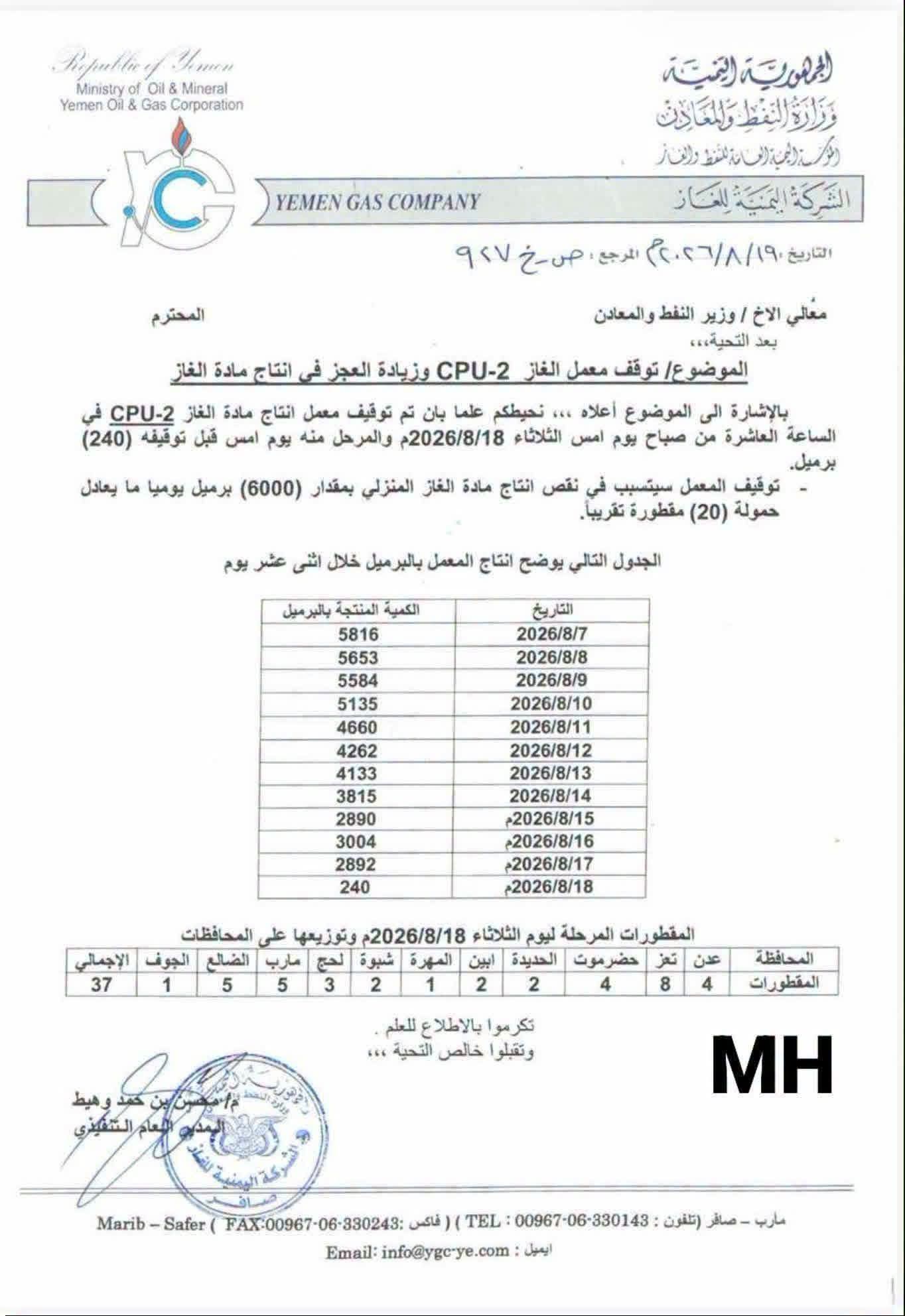 بعد أيام من إعلان الانتهاء من الصيانة.. توقف معمل لإنتاج الغاز في منشأة صافر وتحذيرات من عجز في الغاز المنزلي 2 FB IMG 1787218206219